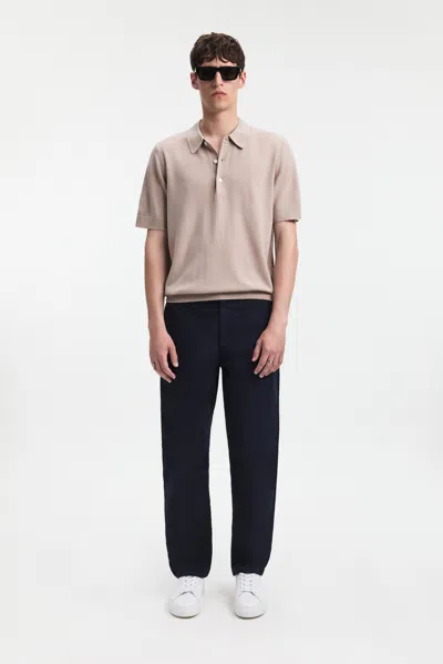 A Days March Rosehall Merino Short Sleeve Polo In Pink