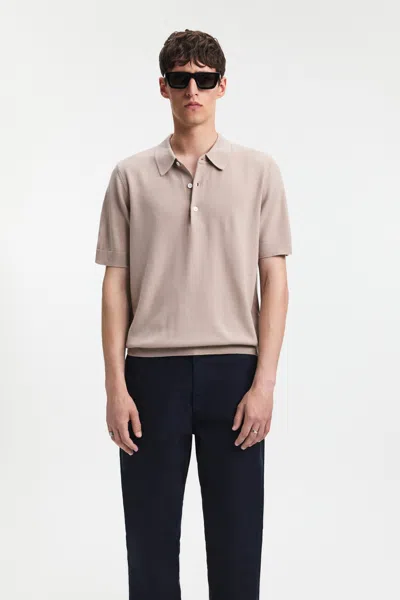 A Days March Rosehall Merino Short Sleeve Polo In Pink