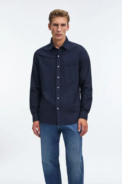 A Days March Mason Dyed Oxford Shirt In Blue