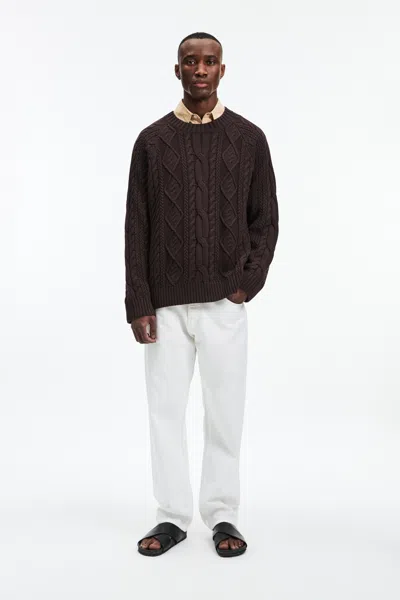 A Days March Atlas Aran Knit Sweater In Brown
