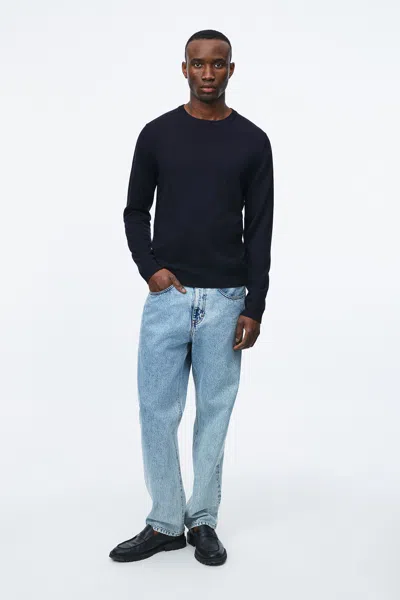 A Days March Alagon Merino Crewneck In Black