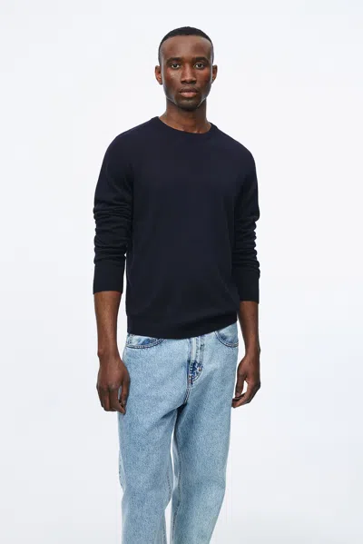 A Days March Alagon Merino Crewneck In Black