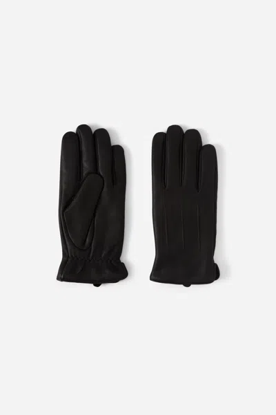 A Days March Jones Leather Gloves In Black