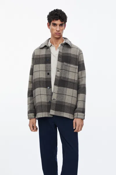 A Days March Epernay Checked Wool Jacket In Brown