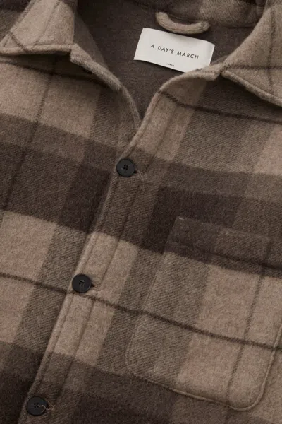 A Days March Epernay Checked Wool Jacket In Brown