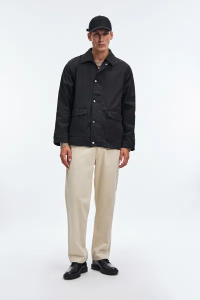 A Days March Limestone Waxed Jacket In Black