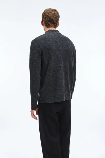 A Days March Almonte Half-zip Lambswool Sweater In Black