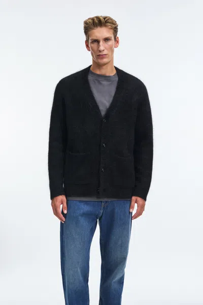 A Days March Jarrow Mohair Cardigan In Black