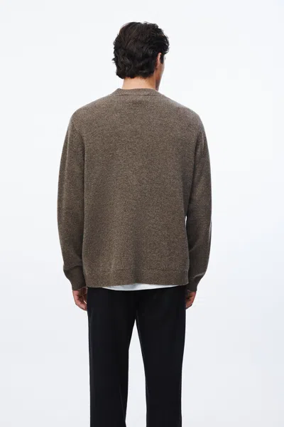 A Days March Jarrow Lambswool Cardigan In Brown