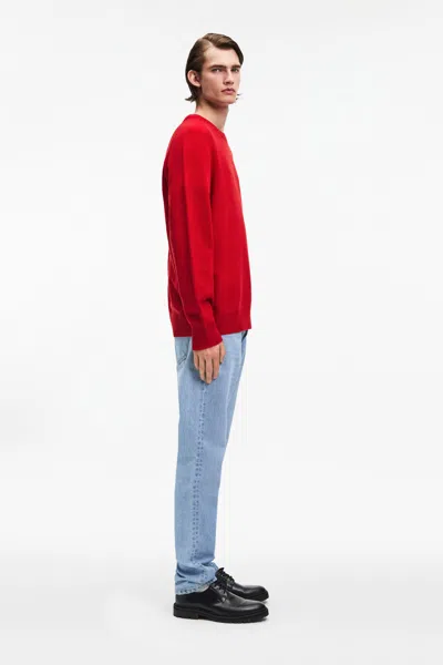 A Days March Brodick Lambswool Sweater In Red
