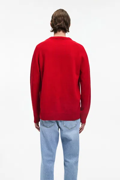 A Days March Brodick Lambswool Sweater In Red