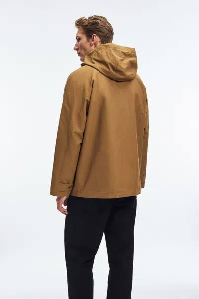 A Days March Port Short Nylon Parka In Brown