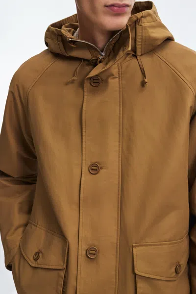 A Days March Port Short Nylon Parka In Brown