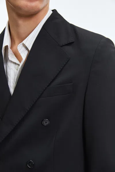 A Days March Welland Double Breasted Wool Blend Blazer In Black