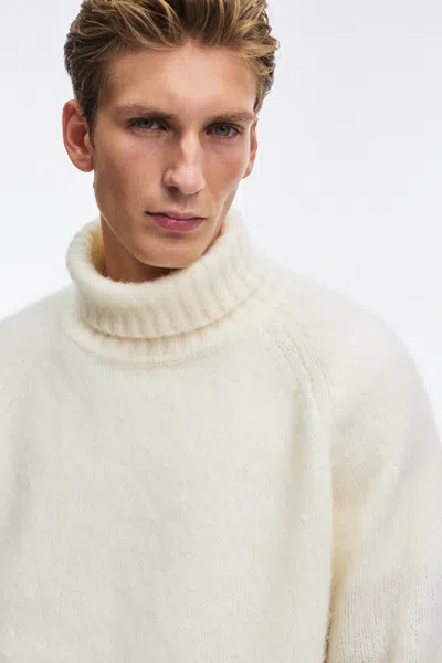 A Days March Francis Mohair Roll Neck In White