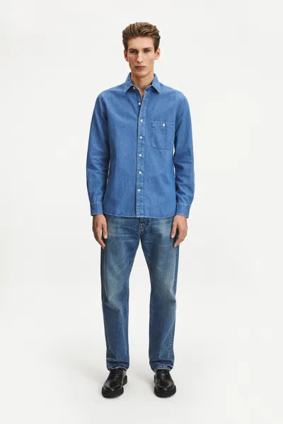 A Days March Mason Sturdy Denim Shirt In Blue