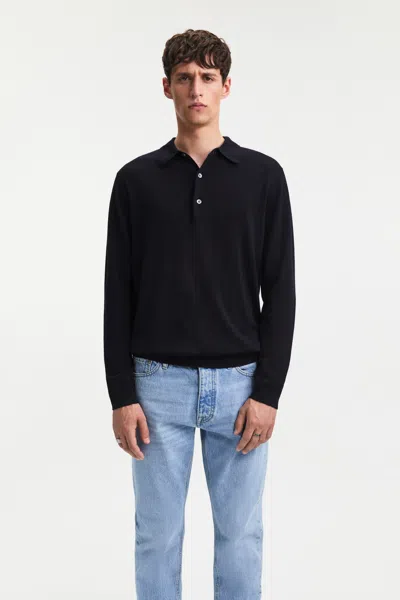A Days March Ambroz Merino Polo In Black