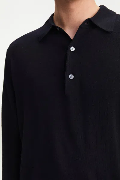 A Days March Ambroz Merino Polo In Black