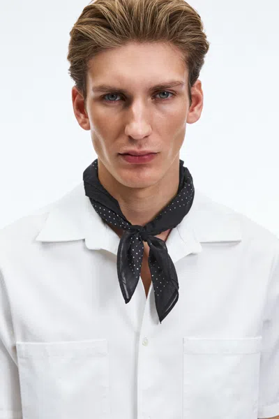 A Days March Nod Silk Scarf In Black
