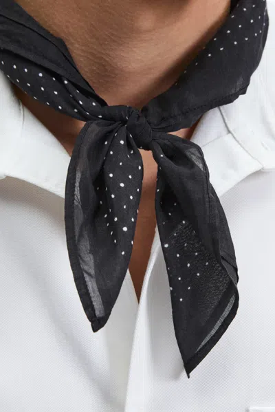 A Days March Nod Silk Scarf In Black