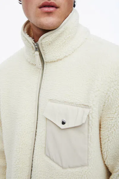 A Days March Tone Pile Fleece Jacket In Neutral