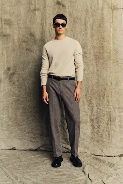 A Days March Gairloch Relaxed Wool Trousers In Gray