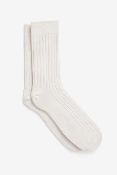 A Days March Ribbed Socks In White