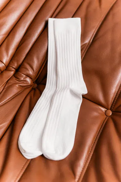 A Days March Ribbed Socks In White