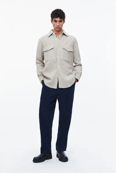 A Days March Chester Wool Overshirt In Neutral