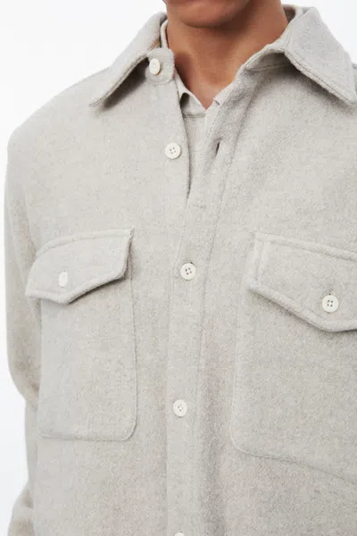 A Days March Chester Wool Overshirt In Neutral