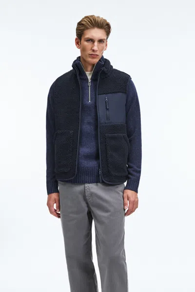 A Days March Arvån Pile Fleece Vest In Blue