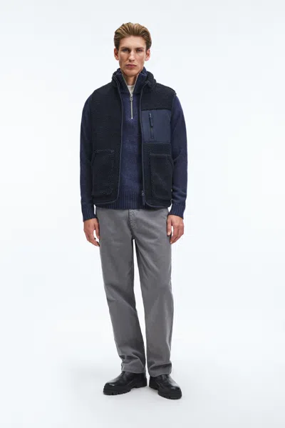 A Days March Arvån Pile Fleece Vest In Blue