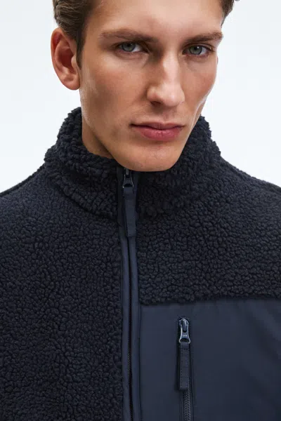 A Days March Arvån Pile Fleece Vest In Blue
