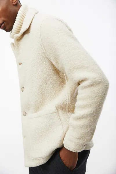 A Days March Rugged Wool Overshirt In White