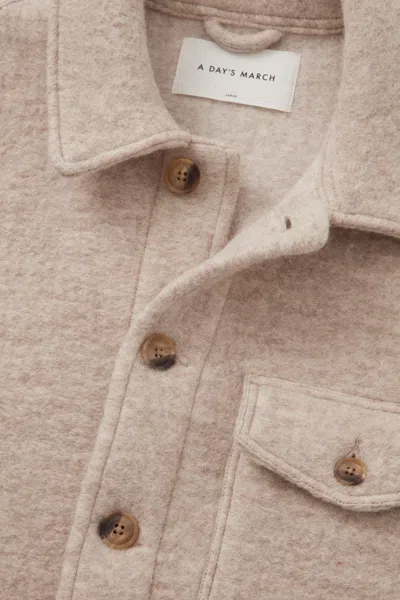 A Days March Chaumont Heavy Wool Jacket In Neutral