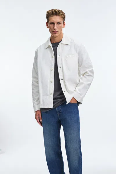 A Days March Telford Corduroy Overshirt In White