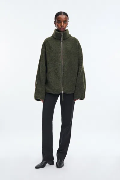 A Days March Addams Pile Fleece Jacket In Green