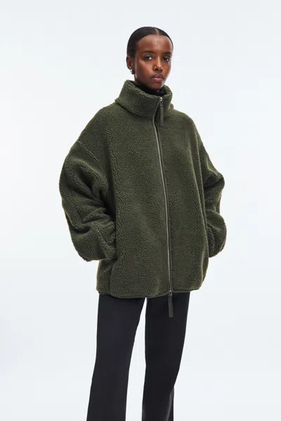 A Days March Addams Pile Fleece Jacket In Green
