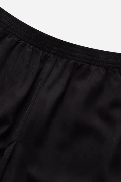 A Days March Barley Elastic Waist Lyocell Shorts In Black