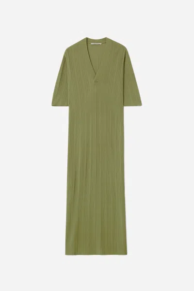 A Days March Adde Knitted V-neck Dress In Green