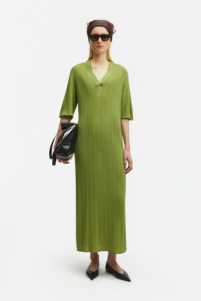 A Days March Adde Knitted V-neck Dress In Green
