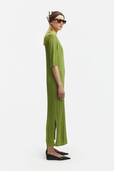 A Days March Adde Knitted V-neck Dress In Green