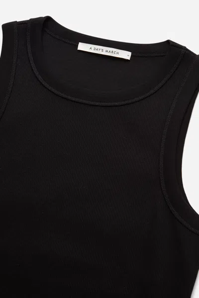 A Days March Williams Ribbed Tank Top In Black