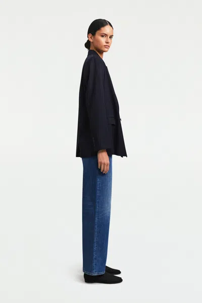 A Days March Inu Double Breasted Wool Blazer In Black