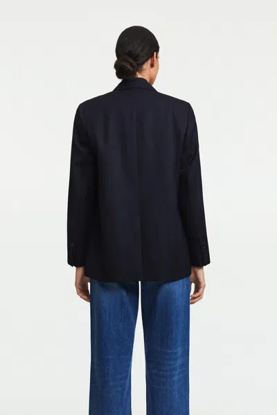 A Days March Inu Double Breasted Wool Blazer In Black