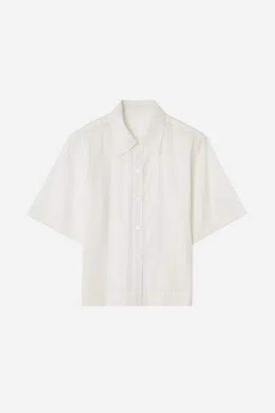 A Days March Teak Structured Cotton Shirt In White