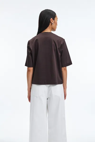 A Days March Myra Mercerized Cotton T-shirt In Brown