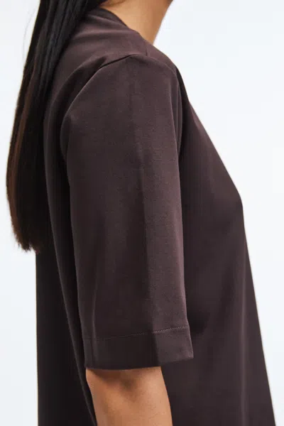 A Days March Myra Mercerized Cotton T-shirt In Brown