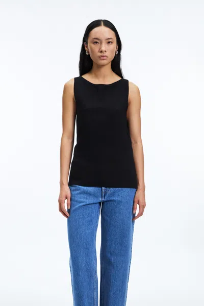 A Days March Blake Boat Neck Knitted Tanktop In Black