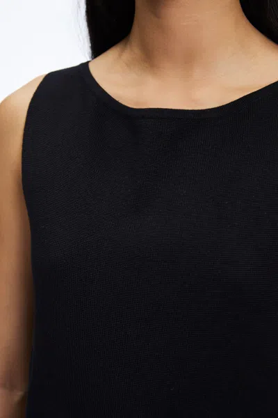 A Days March Blake Boat Neck Knitted Tanktop In Black